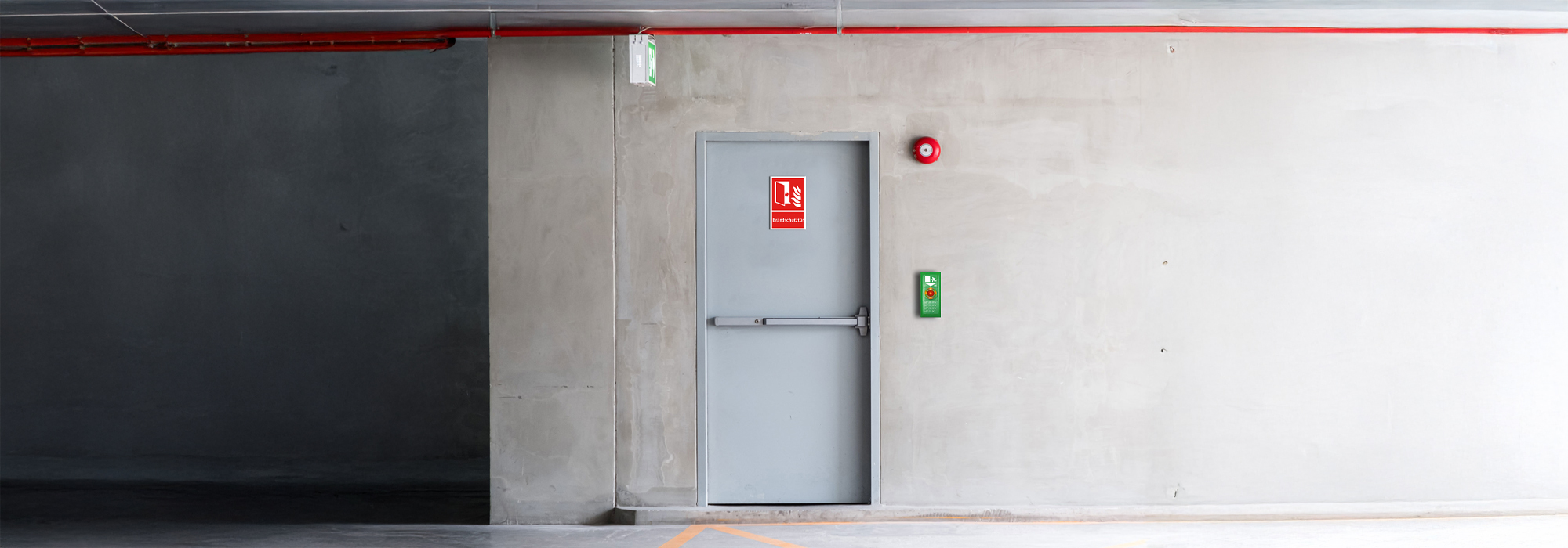 Brandschutz Notfallterminal Notfall Notausgang Zutrittskontrolle Brandschutztüren Dpelektronik